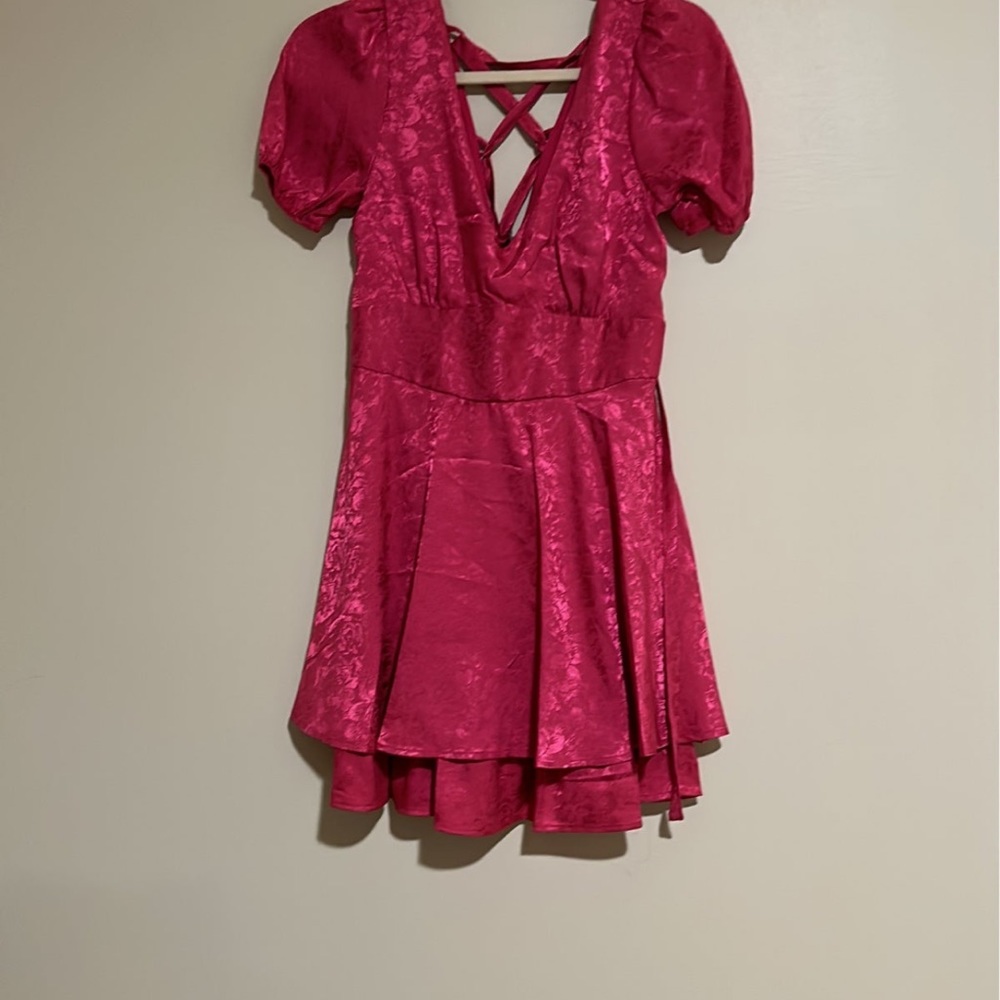 Pink romper dress Allison and Kelly